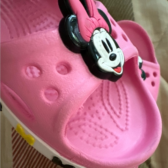 Crocs child Mini Mouse Disney Pink Multicolor Girl Sandals size 12C - Picture 8 of 12